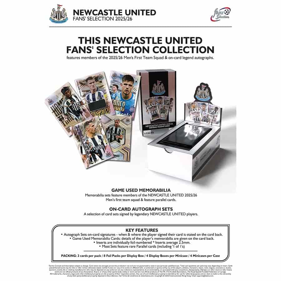 Futera Fans Selection Newcastle United 2025/26 Hobby Box