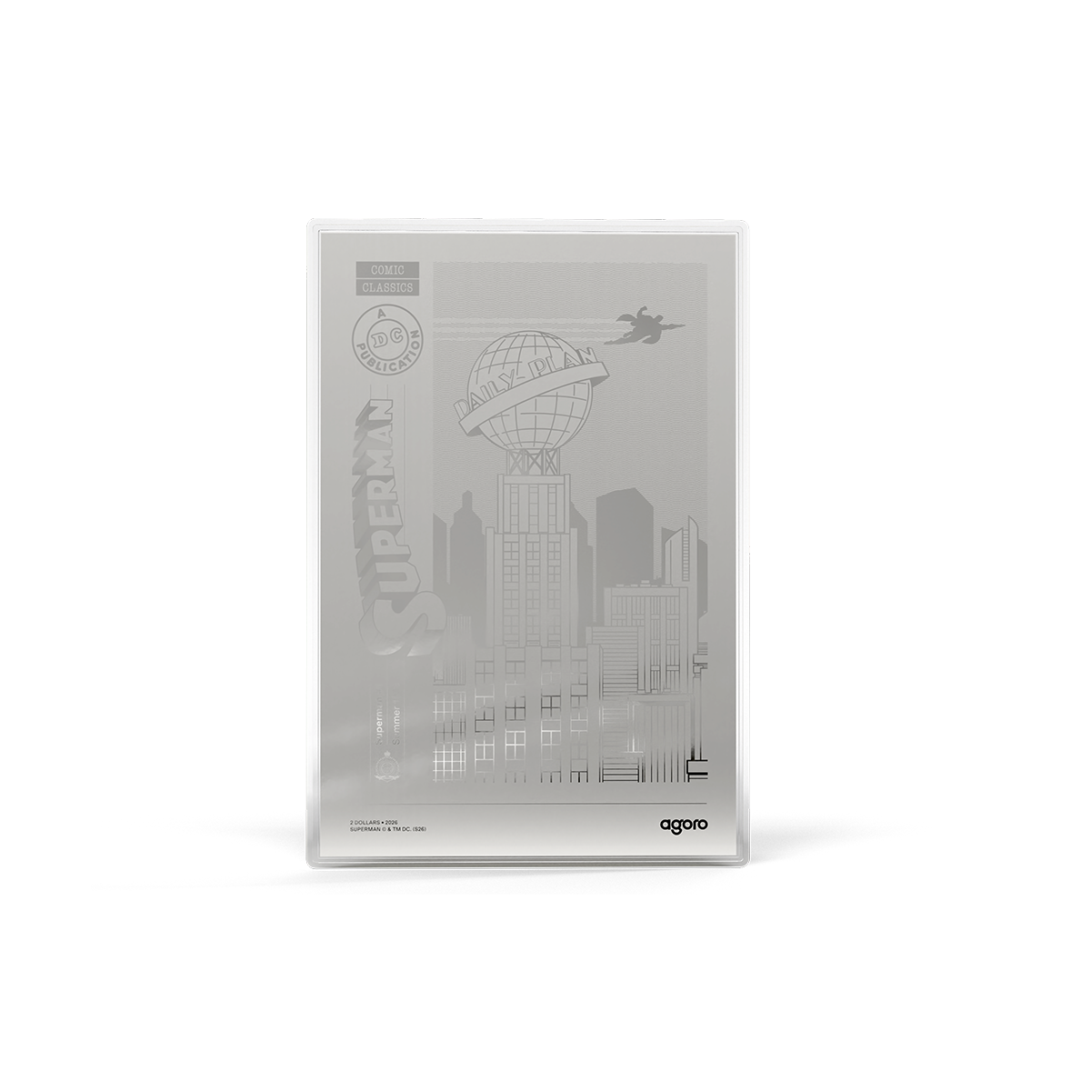 AGORO - Warner Bros. - Superman Comic Covers - Superman #1: Summer 1939 Foil - 10 oz Silver Foil