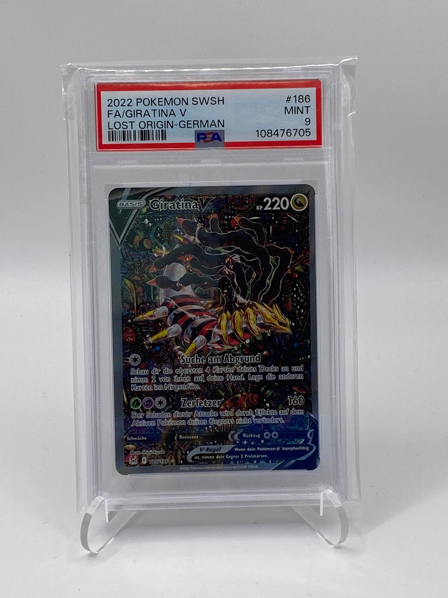 Giratina V (LOR 186) Verlorener Ursprung - PSA 9 - (DEU)