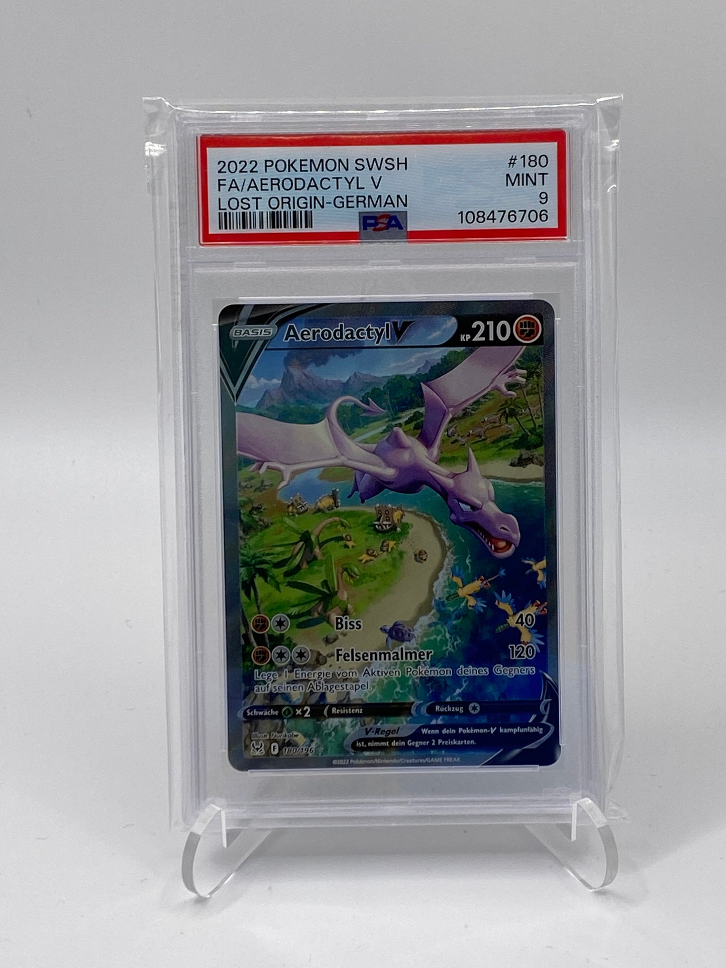 Aerodactyl V (LOR 180) Verlorener Ursprung - PSA 9 - (DEU)