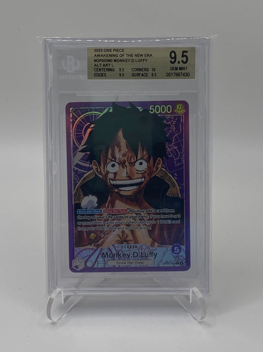 Monkey.D.Luffy (OP05-060) (V.2) Awakening of the New Era - Beckett 9.5 - (ENG)