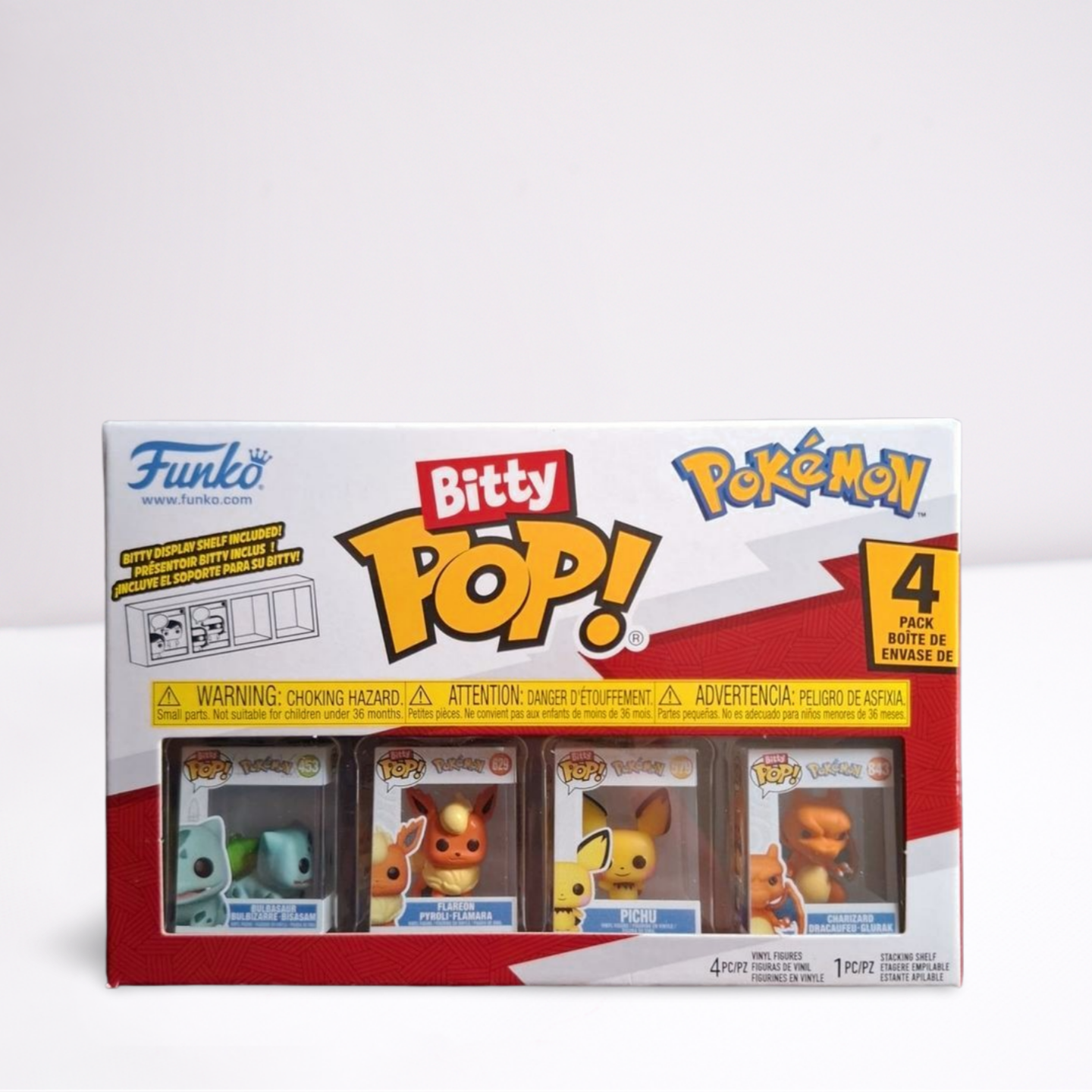 Merch - FUNKO - Bitty POP - Pokemon Series 3 -  Bisasam Flamara Pichu Glurak